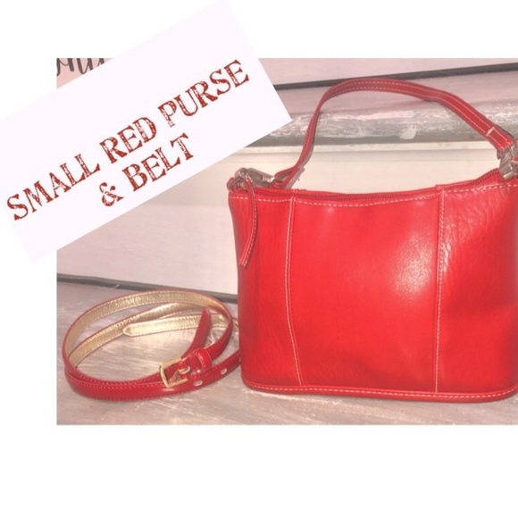 Handbags - Red Belt XL and Small red purse